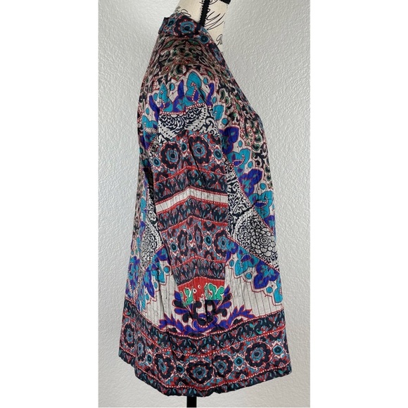 Soft Surroundings NWT Jacket Quilted Lotus Topper Open Front Boho, size PS - Picture 5 of 12